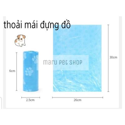 Túi nilong hót dọn phân chó mèo - túi dọn đựng phân