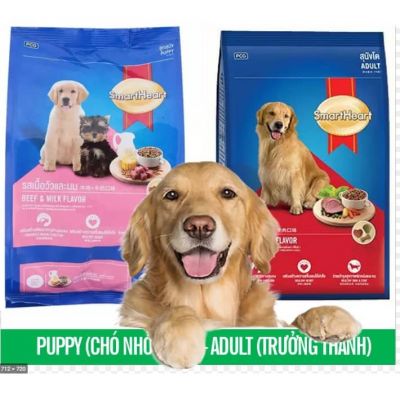  Thức ăn cho chó lớn SmartHeart hạt khô Vị Thịt Bò Nướng 400gr 